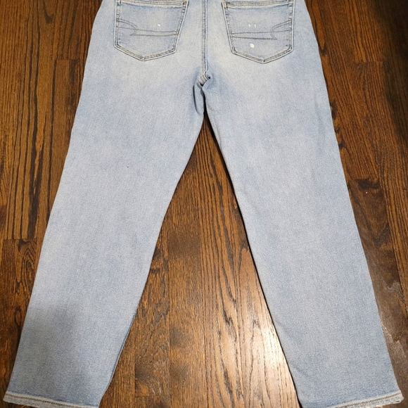 AMERICAN EAGLE MOM JEAN STRETCH DENIM JEANS WOMENS SIZE 6 SHORT HIGH RISE - Picture 5 of 7